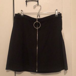 Kensie black suede skirt
